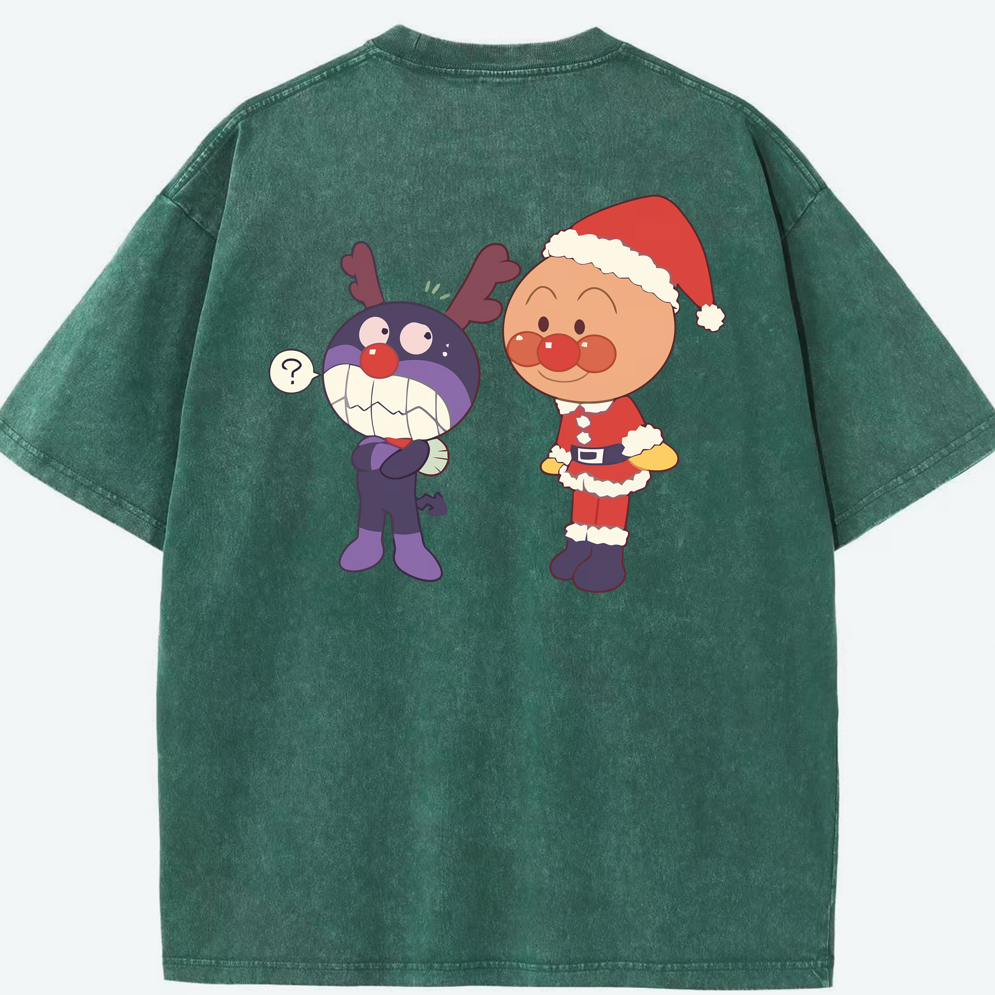 （画像用） アンパンマン Anpanman 綿100% ヴィンテージ風 半袖Tシャツ（背面プリント）
